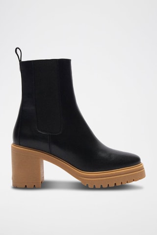 Bottines Chelsea en cuir Clare Noir