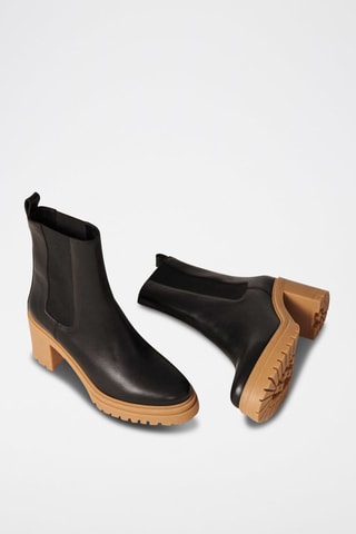 Bottines Chelsea en cuir Clare Noir