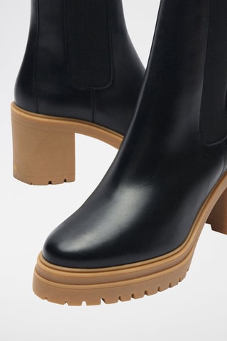Bottines Chelsea en cuir Clare Noir