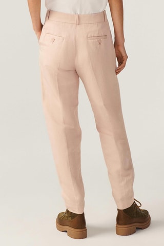 Pantalon cigarette taille haute en lin Viggo Nude