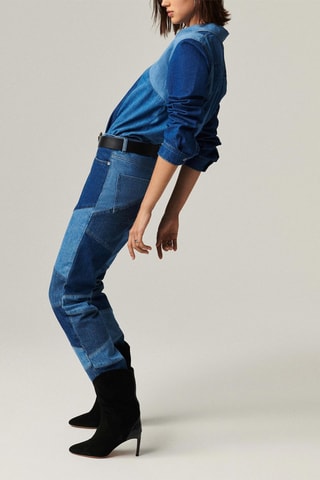 Jean droit taille haute Diva Bleu jeans