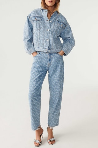 Jean droit taille haute Meva - Bleu