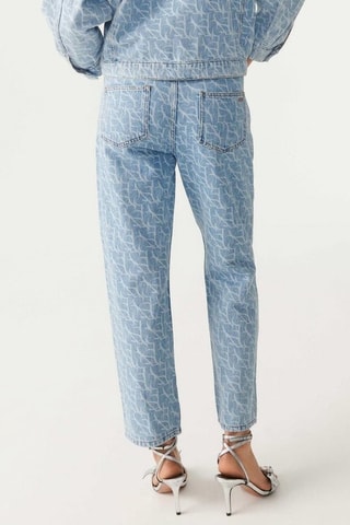 Jean droit taille haute Meva - Bleu