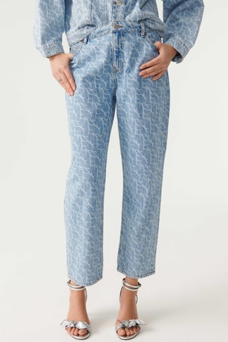 Jean droit taille haute Meva - Bleu