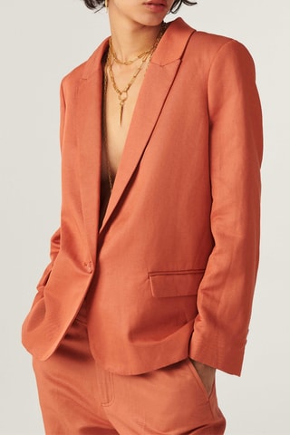 Veste de costume en lin Venus Terracota