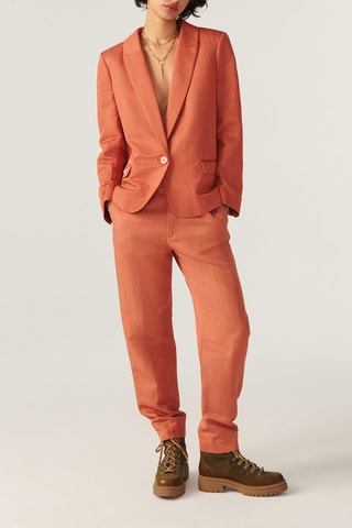 Veste de costume en lin Venus Terracota
