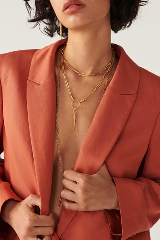 Veste de costume en lin Venus Terracota