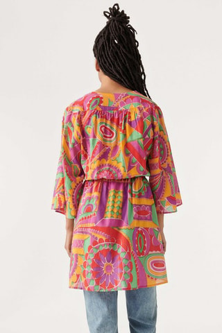 Kimono en coton biologique Dean - Fuchsia