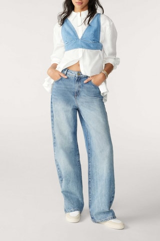 Crop top en jean Bly - Ciel