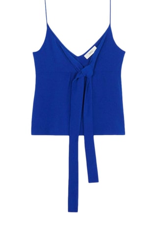 Top drapé Dypsie Bleu roi