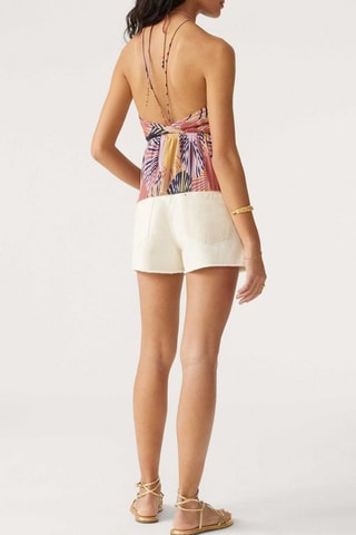 Top Nellie - Corail et jaune