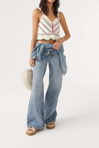 Crop top en coton biologique Helois - Ecru