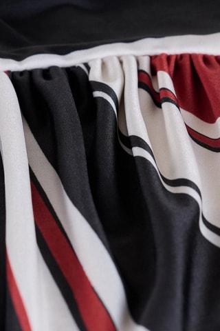 Crop top Jixa - Rouge brique et noir