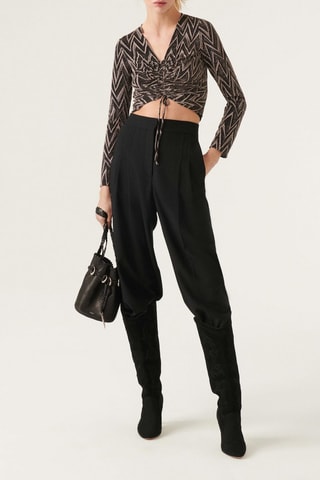 Crop top Gadiel - Doré et noir