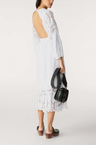 Robe midi en lin Eloise - Ecru