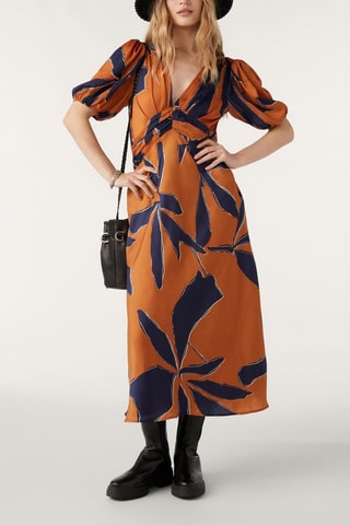 Robe midi Klap - Camel