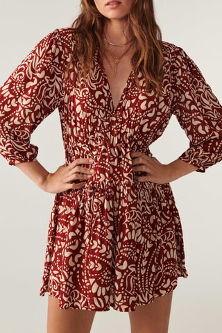 Robe patineuse Kimy - Rouge brique