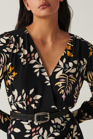 Robe portefeuille Cassie Noir