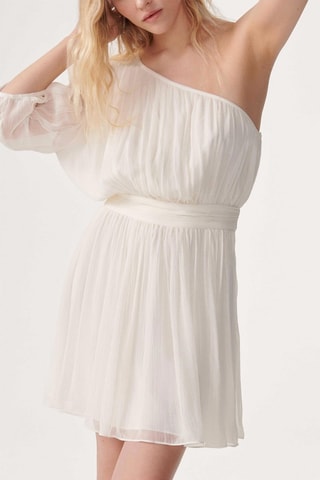 Robe asymétrique Alix - Ecru