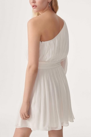 Robe asymétrique Alix - Ecru