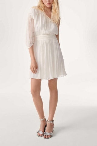 Robe asymétrique Alix - Ecru