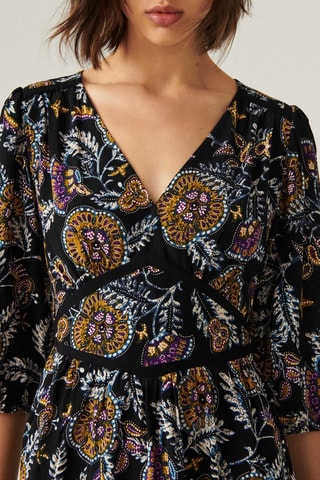 Robe midi Vienne 
Noir