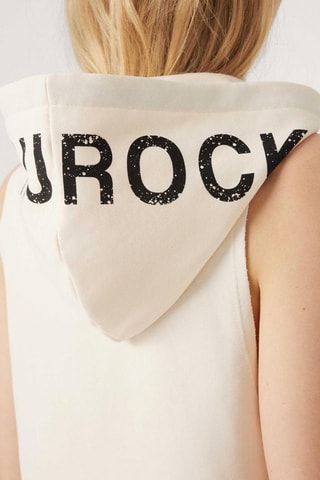 Sweat sans manches en coton biologique Laya - Ecru