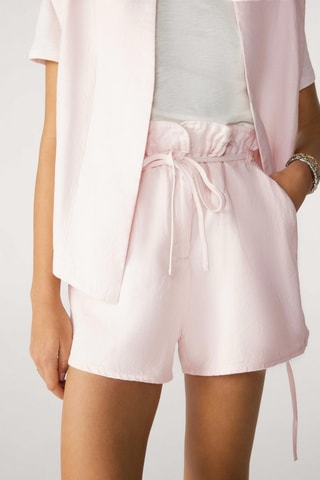 Short en lin taille haute Ioa - Ecru