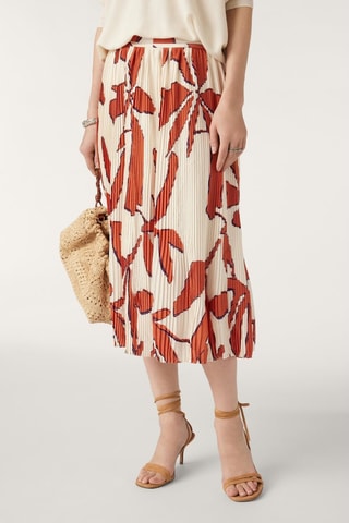Jupe plissée taille haute Kiko - Ecru