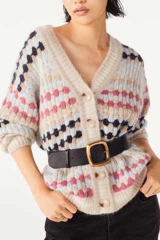 Gilet en laine et alpaga Salto - Beige