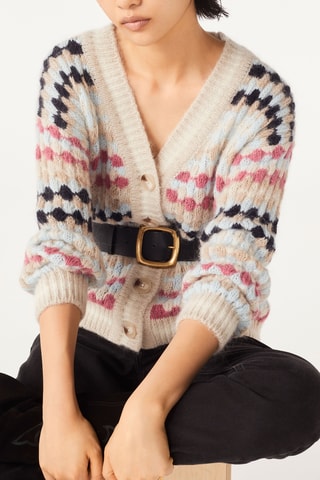 Gilet en laine et alpaga Salto - Beige