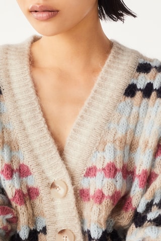 Gilet en laine et alpaga Salto - Beige