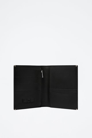 Protège-passeport en cuir - Noir