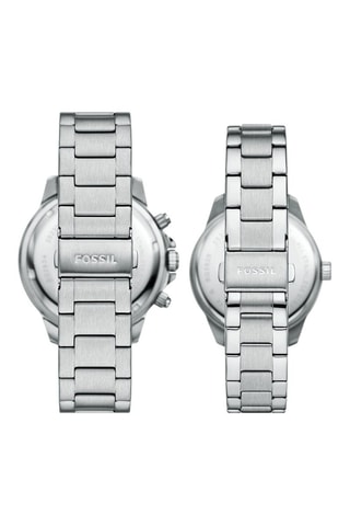 2 relojes de cuarzo de acero Bannon - Cronógrafo - Plateado
