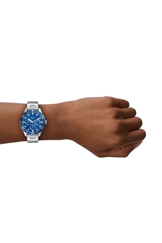 2 relojes de cuarzo de acero Bannon - Cronógrafo - Plateado
