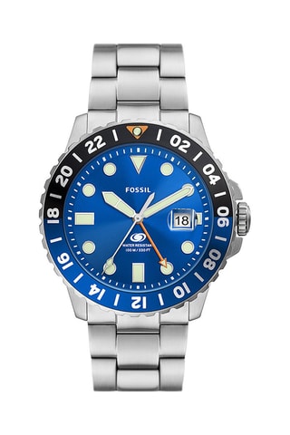 Montre à quartz en acier - Argenté et noir