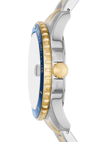 Orologio al quarzo in acciaio - Argentato e dorato