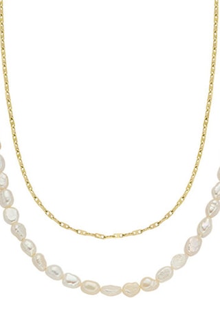 Collar - Dorado y blanco 
