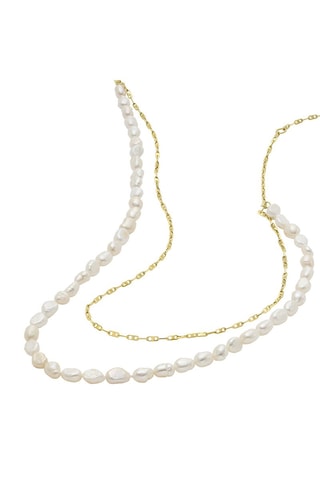 Collar - Dorado y blanco 
