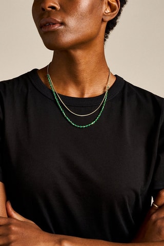 Collar - Dorado y verde