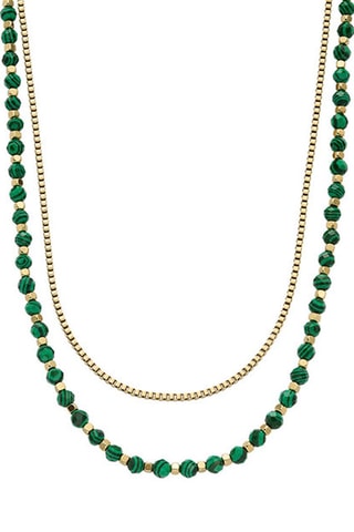 Collar - Dorado y verde