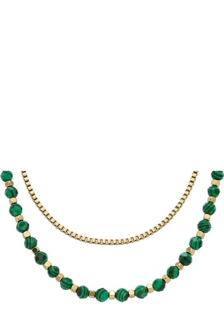 Collar - Dorado y verde