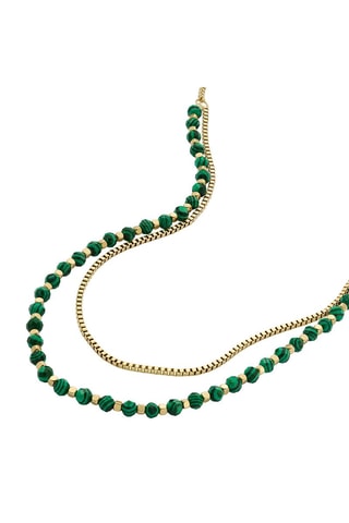 Collar - Dorado y verde
