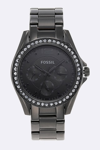 Reloj de cuarzo de acero - Negro