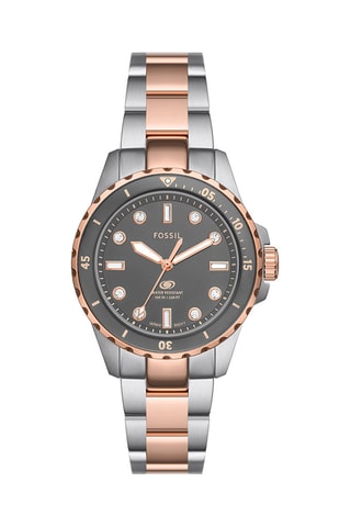 Reloj de cuarzo de acero - Plateado y rosa dorado