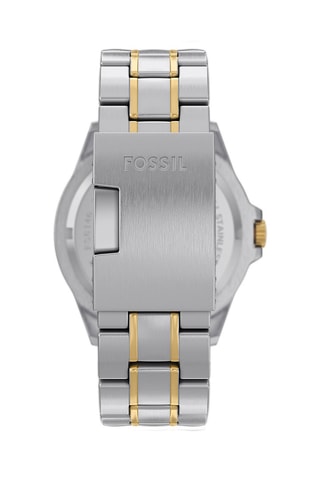 Montre à quartz en acier - Chronographe - Argenté et doré