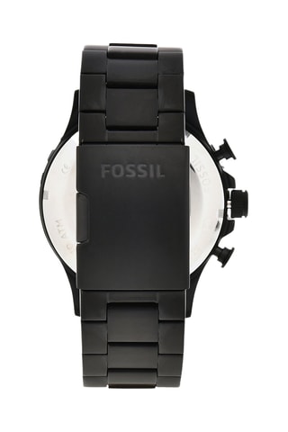 Montre à quartz en acier - Chronographe - Noir