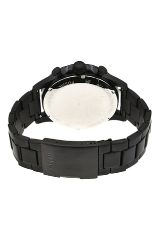 Montre à quartz en acier - Chronographe - Noir