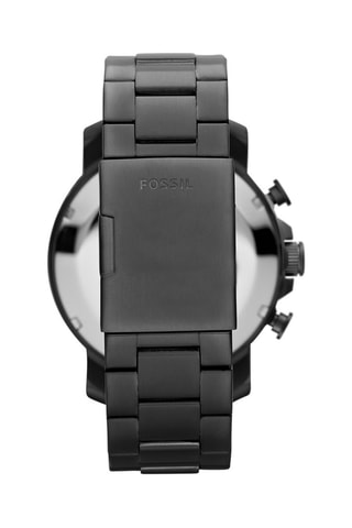 Montre à quartz en acier - Chronographe - Noir