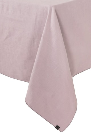 Nappe rectangulaire en lin Zilia - Rose